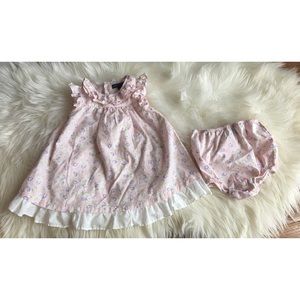 Adorable pink dress with matching bloomers